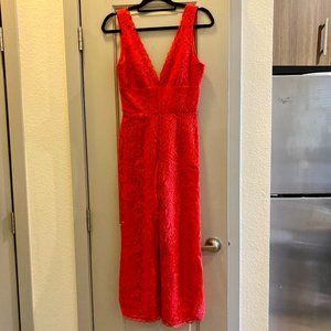 Lovers and Friends Kenneth Jumpsuit in Red Size Small